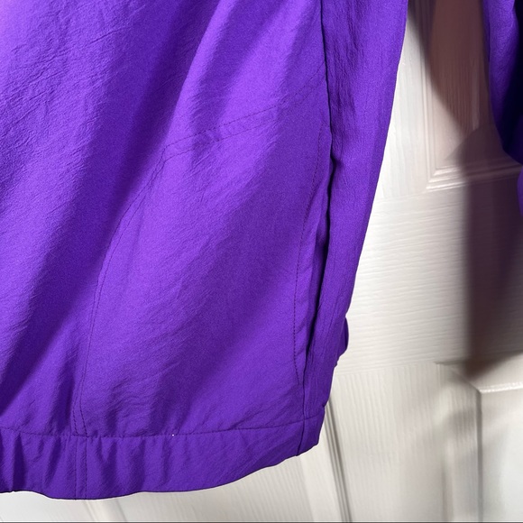 Vintage Teddi Sport Purple Lightweight Jacket Shoulder Pads NWT Sz M - Picture 9 of 12